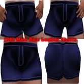 [SK] Male  Leather Shorts - Blue