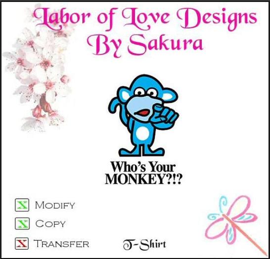 Whos your monkey t-shirt
