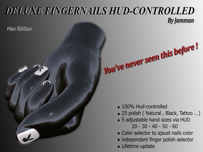 Male Deluxe FingerNails HUD controlled