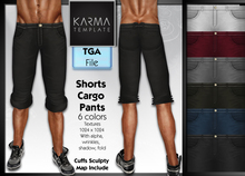 Karma Template - Tga - Shorts Cargo Pants - 6 Colors