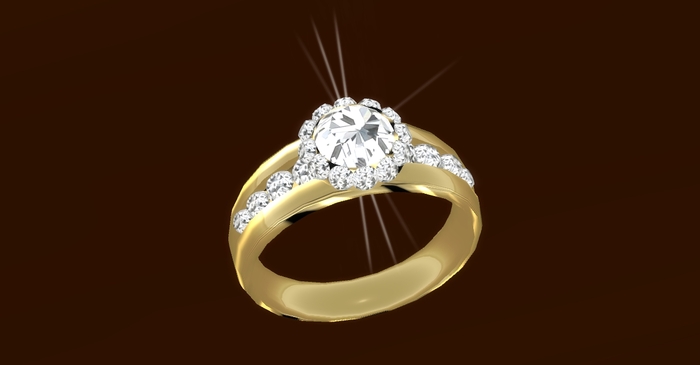 Troymart Channel of Love Banded Round Right-Hand Friendship Ring - Metal and Gem Color Change - Resize