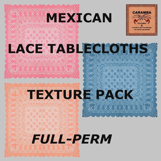 Mexican lace tablecloths - texture pack