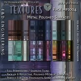 [MPS004] 6 Reflective Chromed Metal Detail Textures for Metallic Trim and Jewelry Shine Effects by E&D ENGINEERING