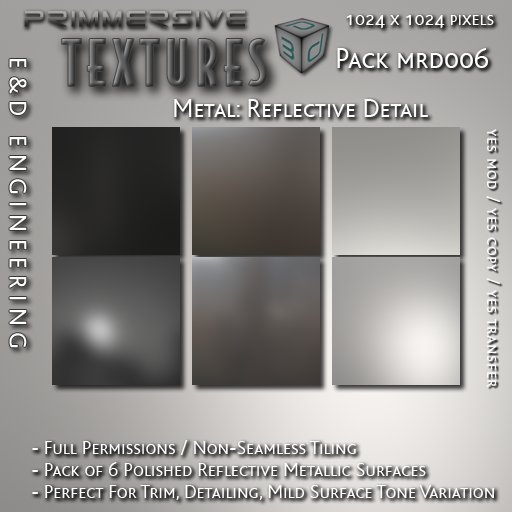 [MRD006] 6 1024px Shiny and Matte Surface Tone Textures for Gentle Ambient and Shadow Effects by E&D ENGINEERING