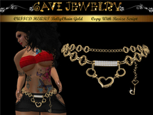 CUFFED HEART BellyChain Gold