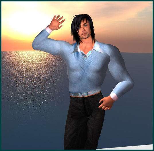 Sweater Shirt - Blue men