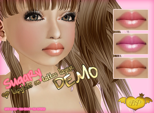 DEMO :*BABY*: SUGARY LIPGLOSS on tattoo layer