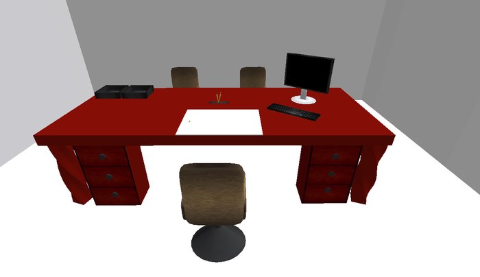 CEO Office Desk & Chairs V1