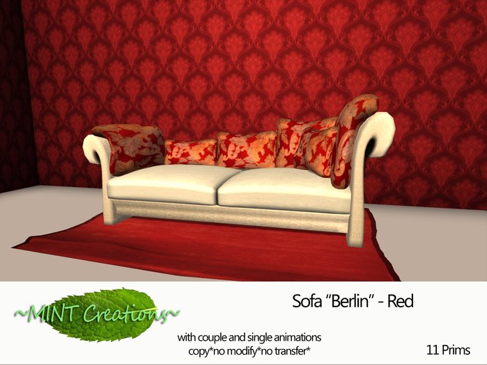 ~MINT Creations~ Sofa "Berlin" - Red