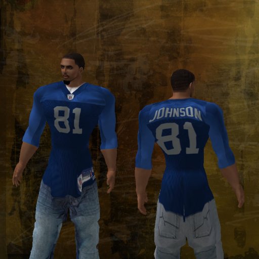 Calvin Johnson Dark Blue Jersey