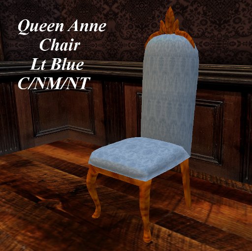 Queen Ann Chair ~ Lt Blue