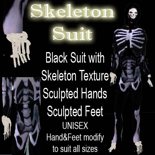 SKELETON COSTUME COMPLETE
