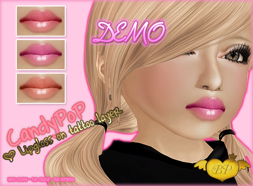 DEMO :*BABY*: CANDYPOP LIPGLOSS on tattoo layer