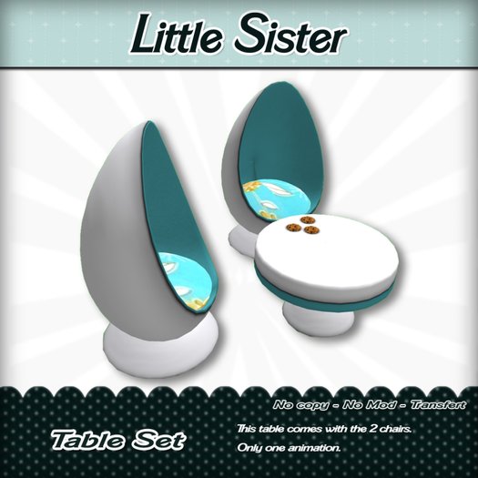 Little Sister - Table & 2 Seats