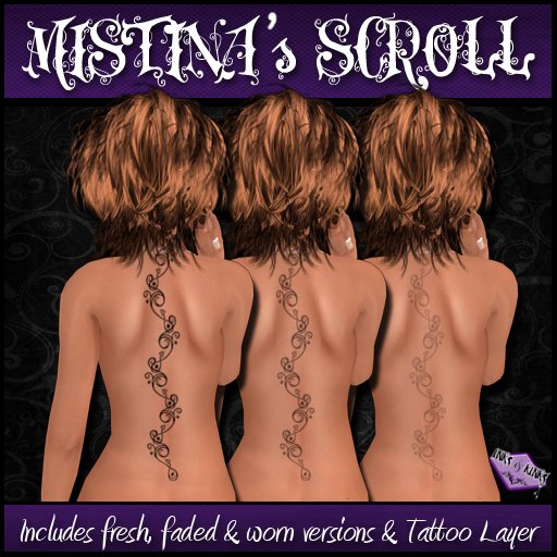 [I&K] Mistina Scroll Tattoo