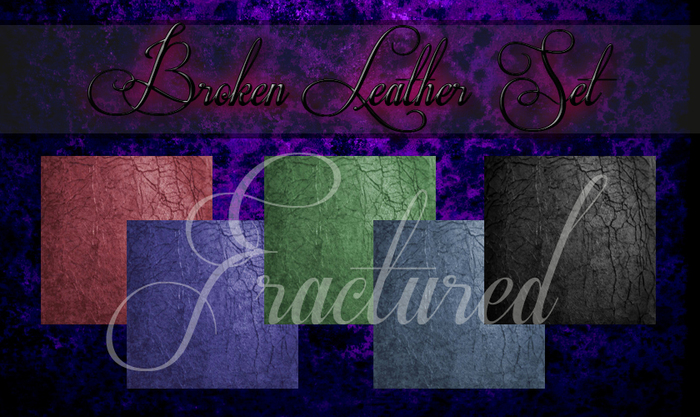 Fractured Broken Leather Texture Set