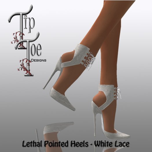 TIPTOE Lethal Pointed Heels -White