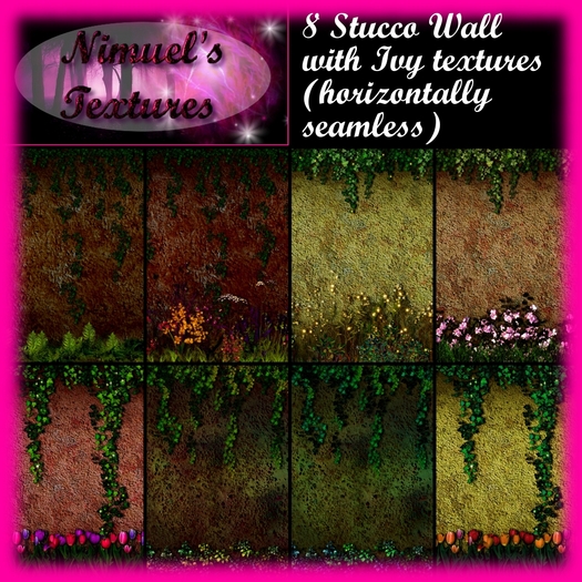 *Nimuel's Textures* Stucco Wall With Ivy textures