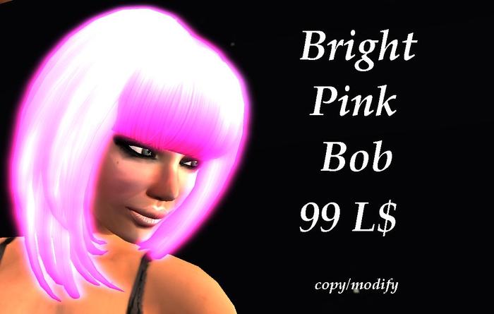 Bright Pink Bob Hair (Boxed)