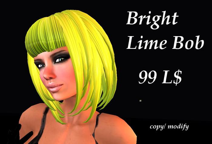 Bright Lime Bob Hair (Boxed)