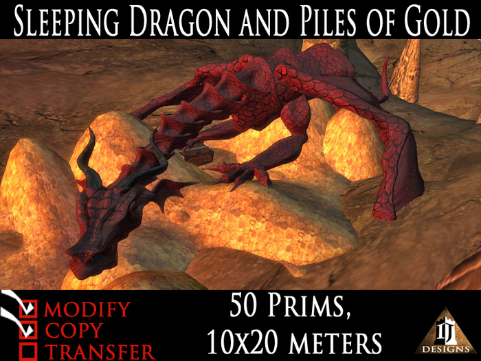 IJD SLEEPING DRAGON & PILES OF GOLD