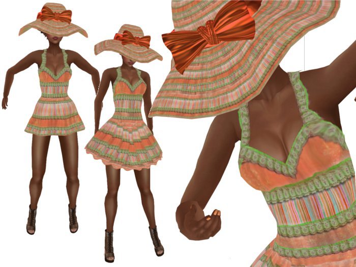 Petite Summer Dress Acid Orange