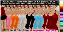 *Awesome Designs Double Layered Tanks - 35 Top Super Pack