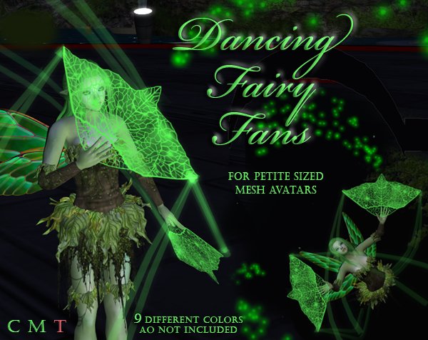 Dancing Fairy Fans for Petite Avatars