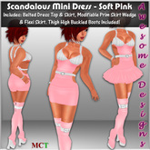 *Awesome Designs Scandalous Mini Dress In Soft Pink