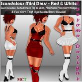 *Awesome Designs Scandalous Mini Dress Red & White (2)