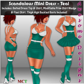 *Awesome Designs Scandalous Mini Dress In Teal