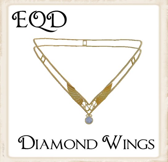 EQD DIAMOND WINGS COLLAR WITH BLING 