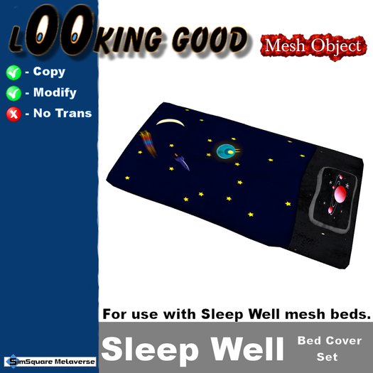 Looking Good Bed Cover Set Space [box]