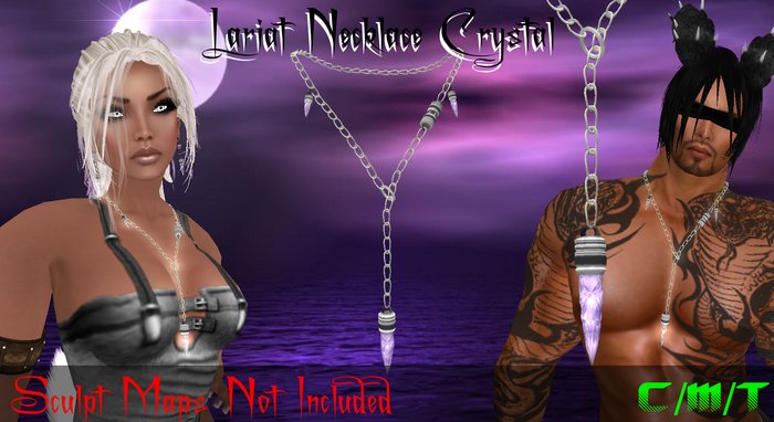 Lariat Necklace Crystal Boxed