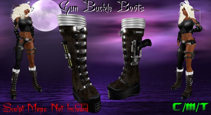 Gun Buckle Boots (BRN) Boxed 