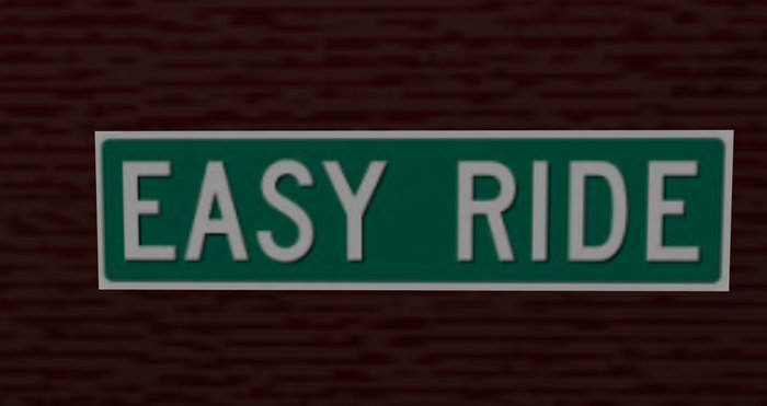 street sign: EASY RIDE