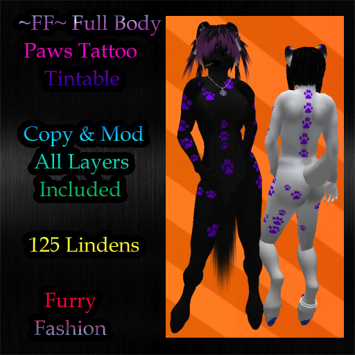 ~FF~ Full Body Paws Tattoo