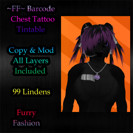 ~FF~ Barcode Chest Tattoo 