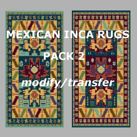 Mexican Inca rugs - pack 2