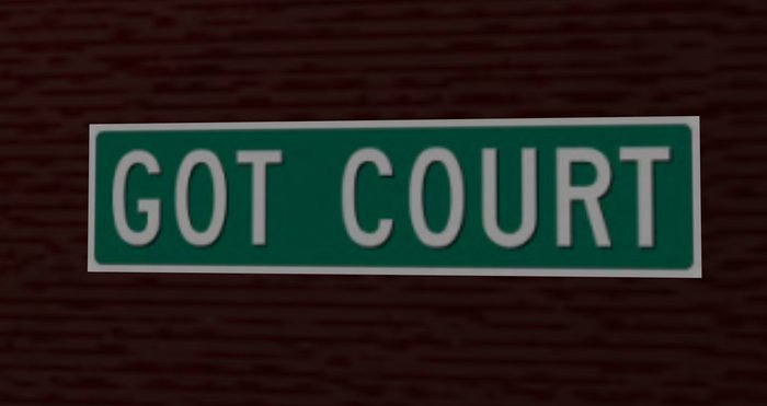 street sign: GOT COURT