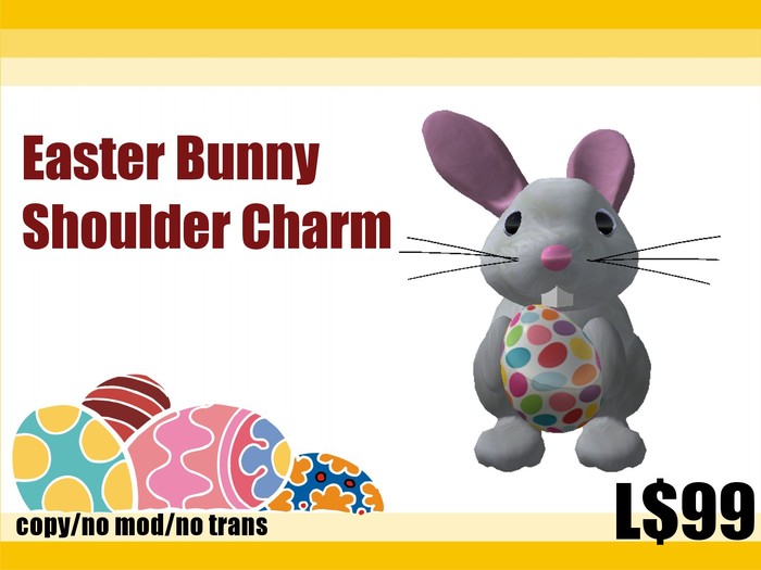 Easter Bunny Shoulder Charm
