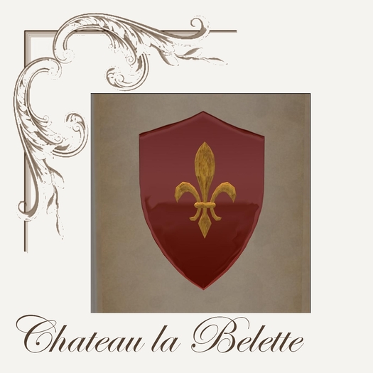 Second Life Marketplace Chateau La Belette Coat Of Arms Red W Gold Fleur De Lis
