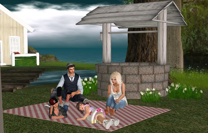 DYSDINKD WISHING WELL FAMILY POSE INCL PROPS