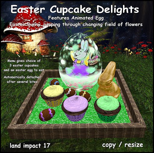 Easter Cupcake Delights featuring Animated Egg
