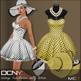 DCNY Vintage Beachwear Set in Lemon