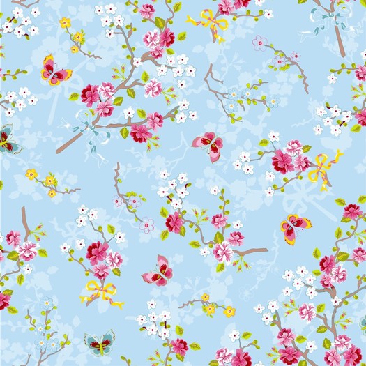 flowers on a blue background