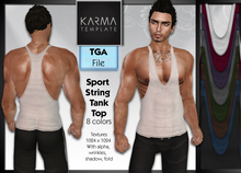 Karma Template - Tga - Sport String Tank Top - 8 Colors
