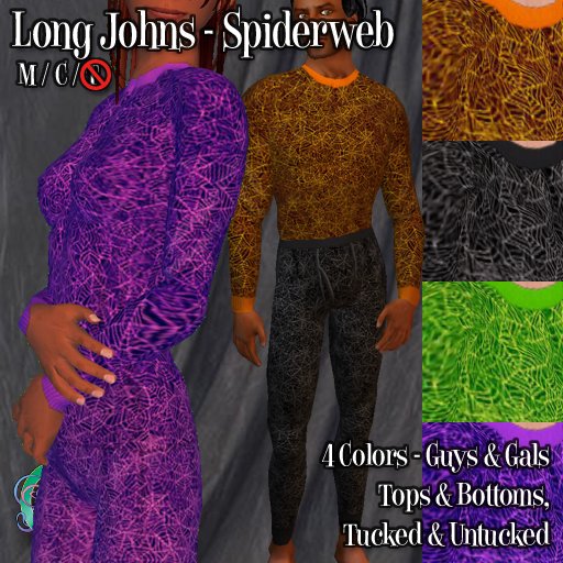 R(S)W Halloween Long Johns - Spiderweb