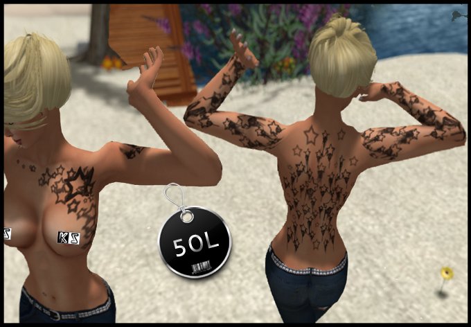 L$ 1 ONLY - KZ - Tattoo Stars K1