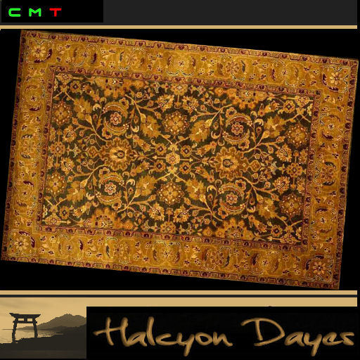 Apricot Wool Border Rug